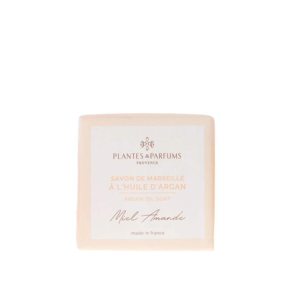 Savon De Marseille à L'Huile D'Argan- Miel Amande 1 Savon De Marseille à L'Huile D'Argan- Miel Amande